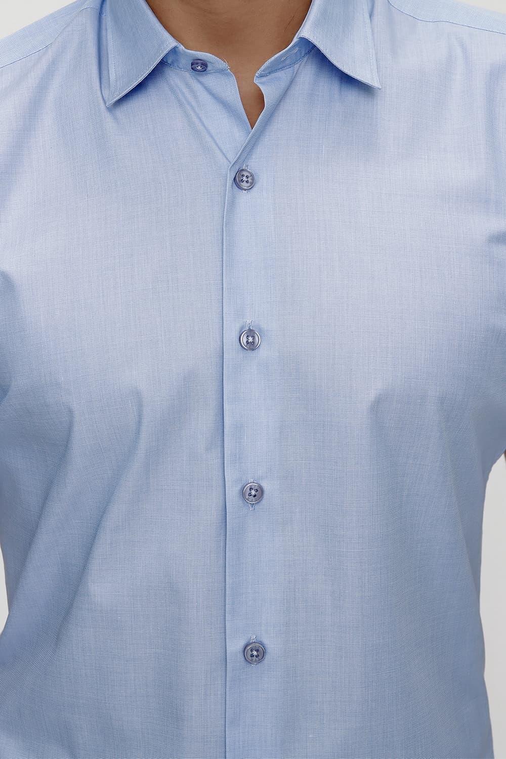 G 1474 Slim Fit Mavi Spor Gömlek