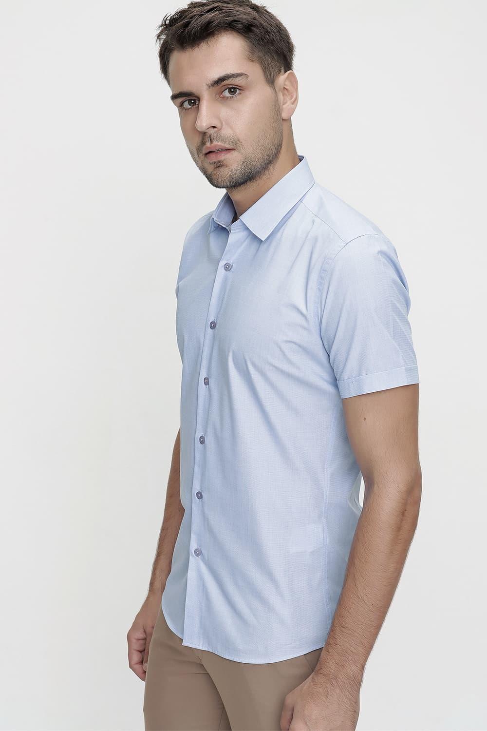 G 1474 Slim Fit Mavi Spor Gömlek