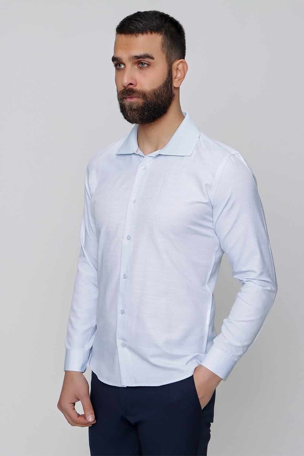 G 1491 Slim Fit Açık Mavi Spor Gömlek