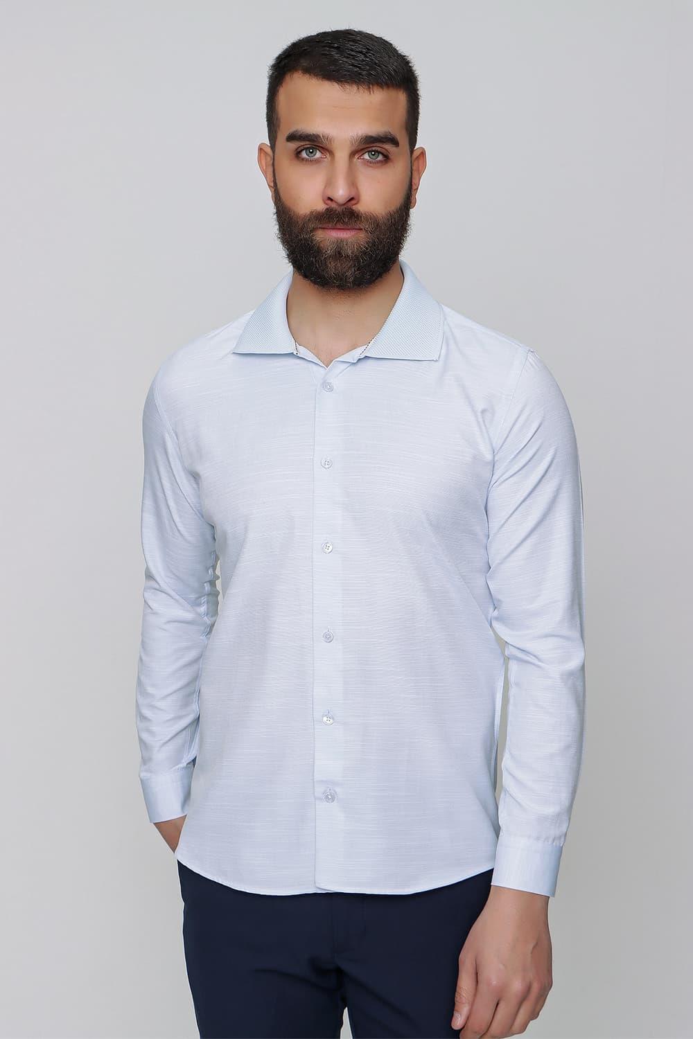 G 1491 Slim Fit Açık Mavi Spor Gömlek