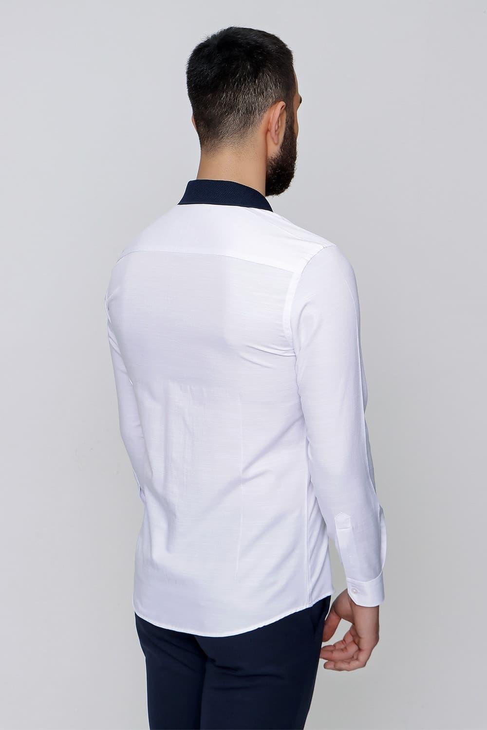 G 1491 Slim Fit Beyaz Spor Gömlek