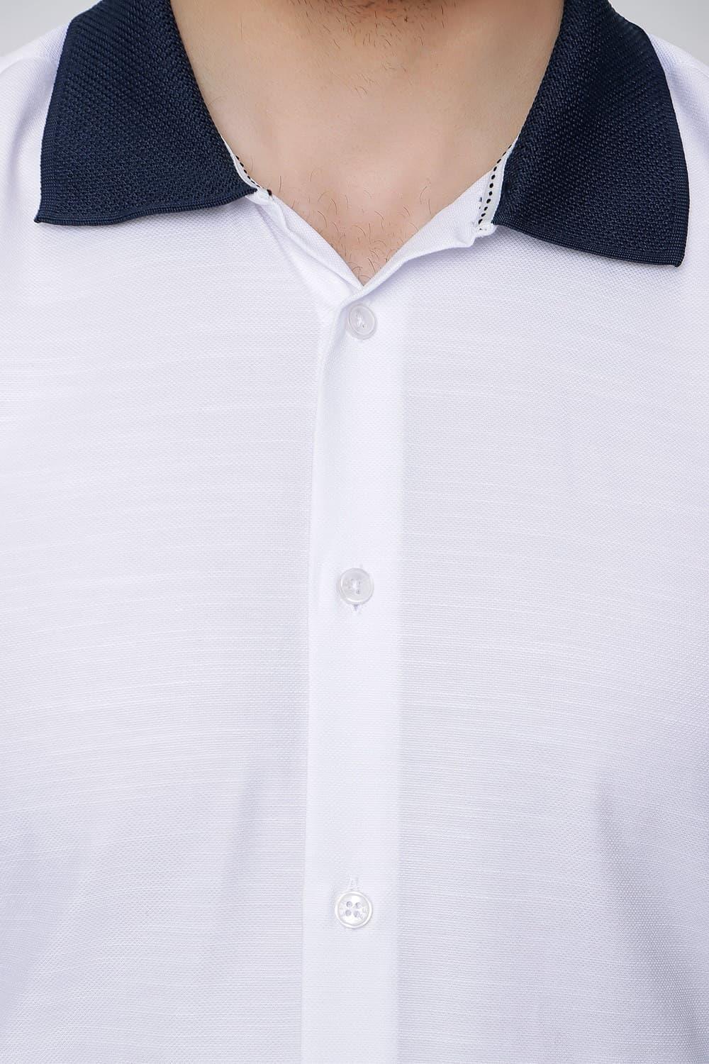 G 1491 Slim Fit Beyaz Spor Gömlek