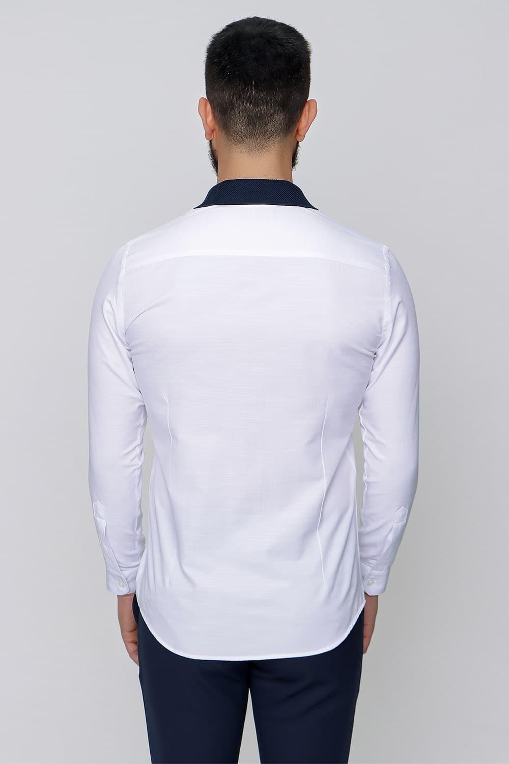 G 1491 Slim Fit Beyaz Spor Gömlek