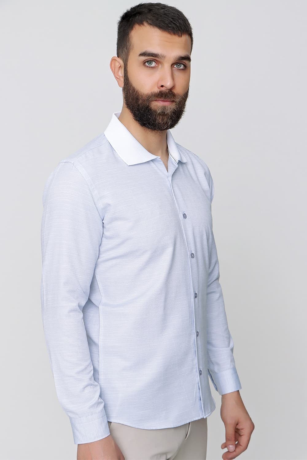 G 1491 Slim Fit Koyu Mavi Spor Gömlek