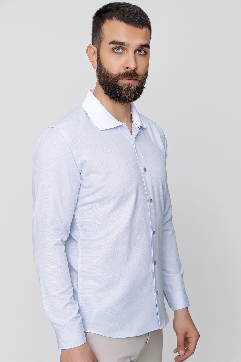 G 1491 Slim Fit Koyu Mavi Spor Gömlek