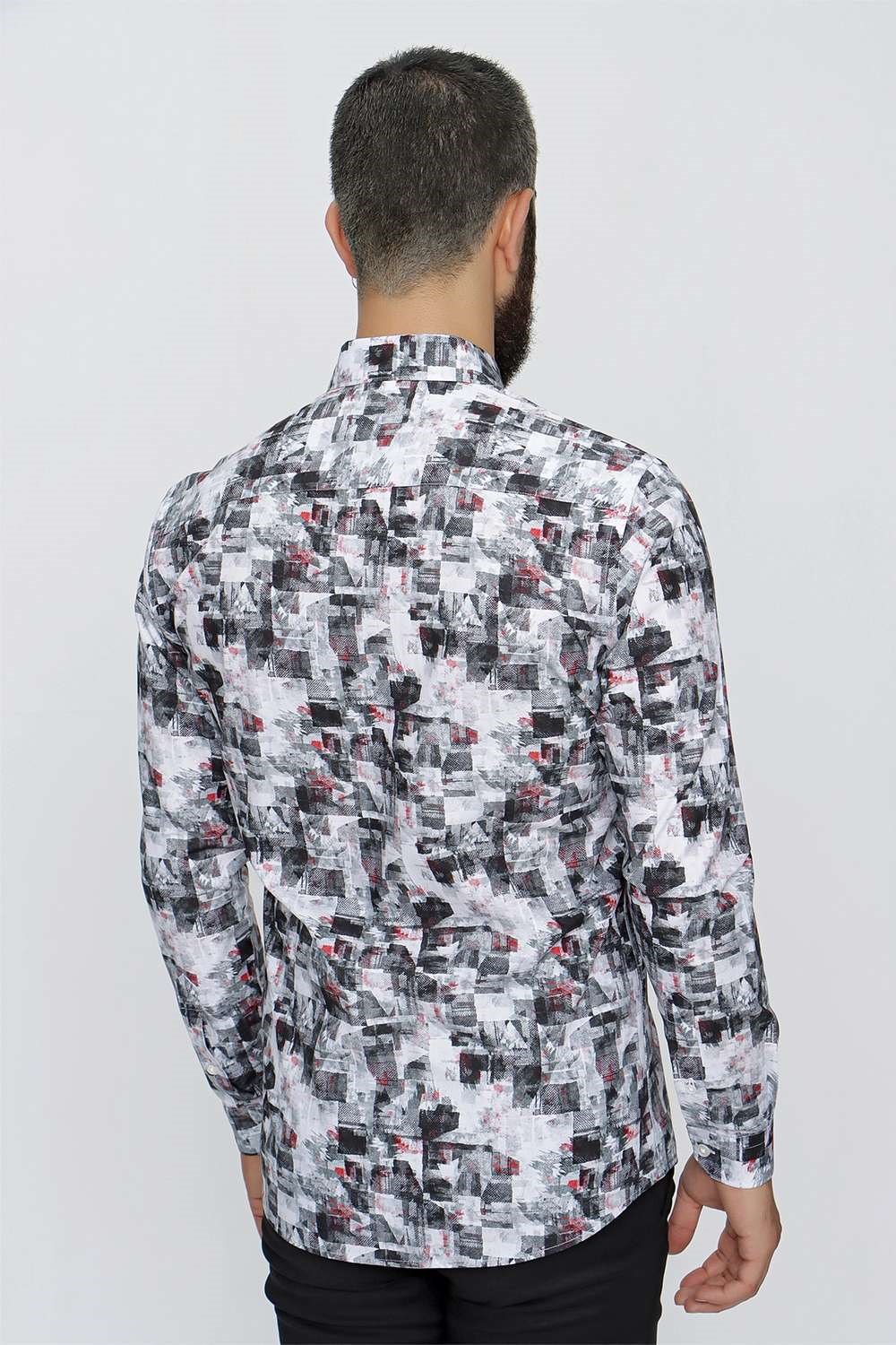 G 1508 Slim Fit Füme Spor Gömlek