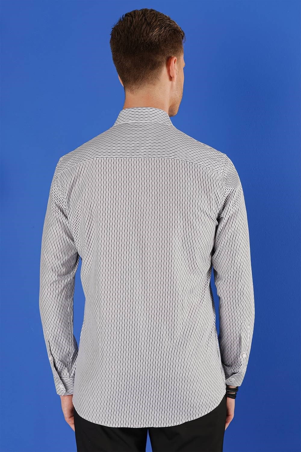 G 1519 Slim Fit Beyaz Spor Gömlek