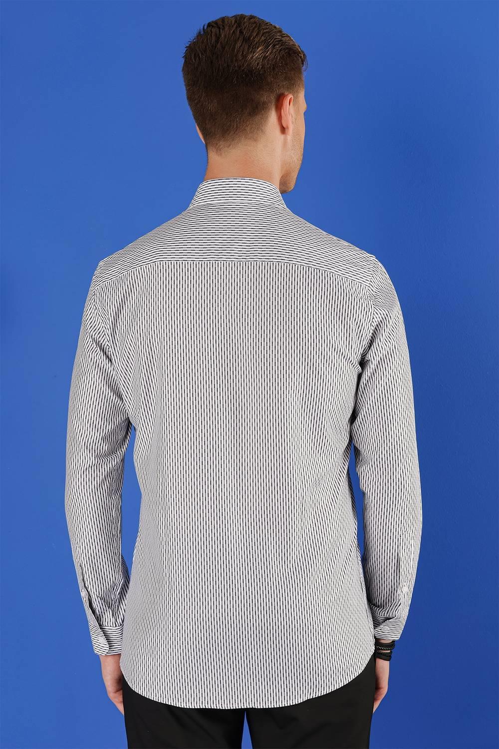 G 1519 Slim Fit Beyaz Spor Gömlek