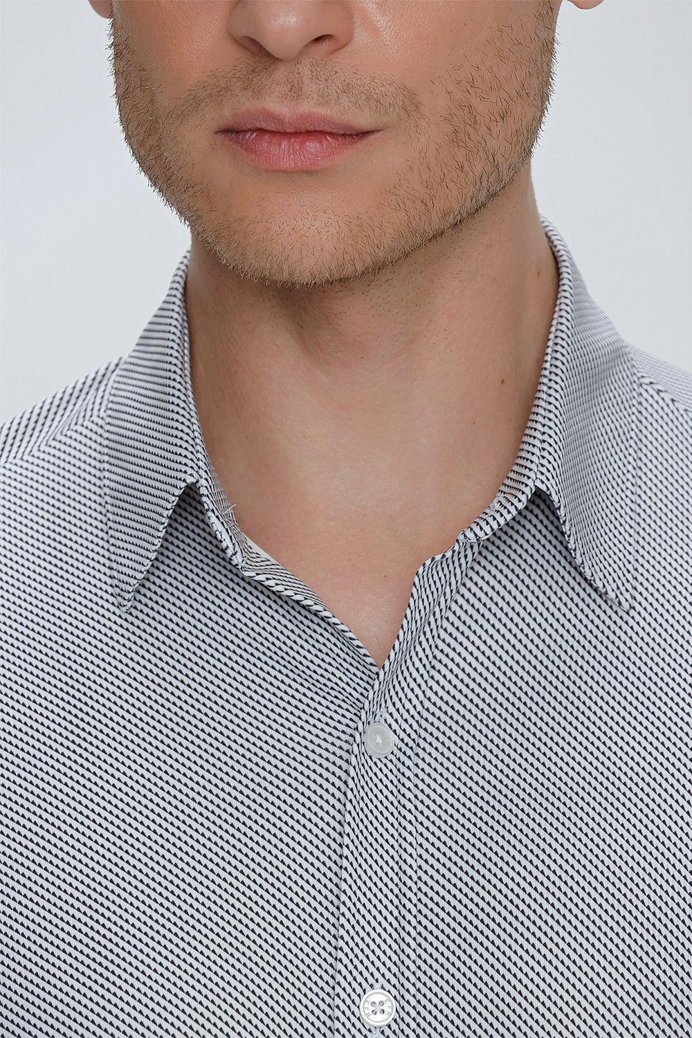 G 1526 Slim Fit Beyaz Spor Gömlek