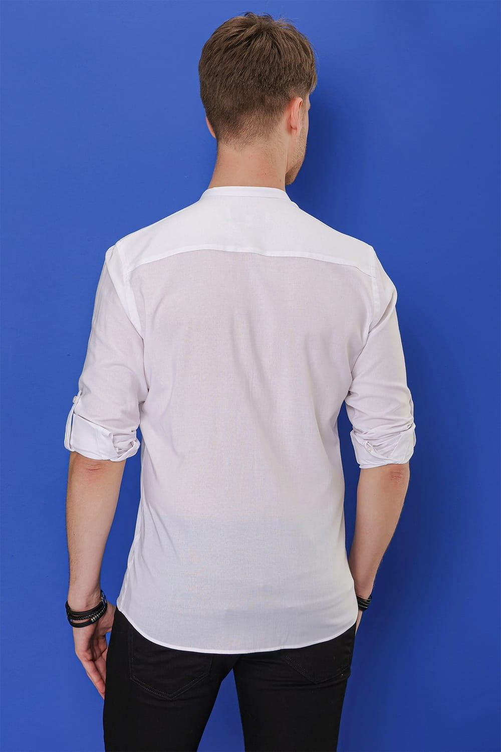G 1530 Slim Fit Beyaz Spor Gömlek
