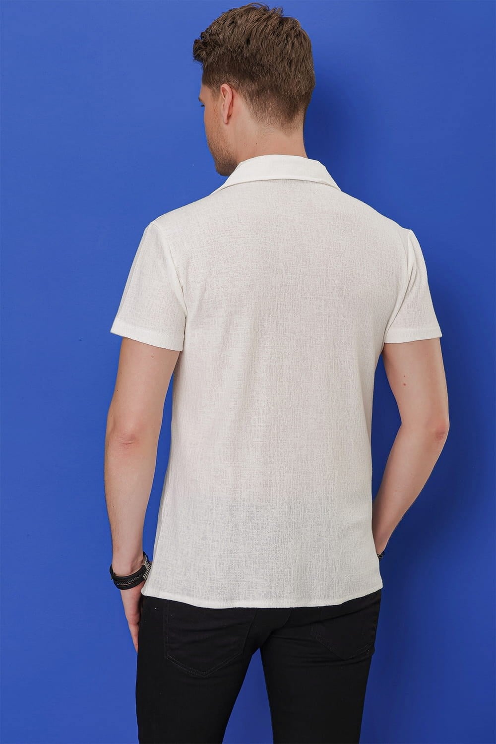 G 1535 Slim Fit Beyaz Klasik Gömlek