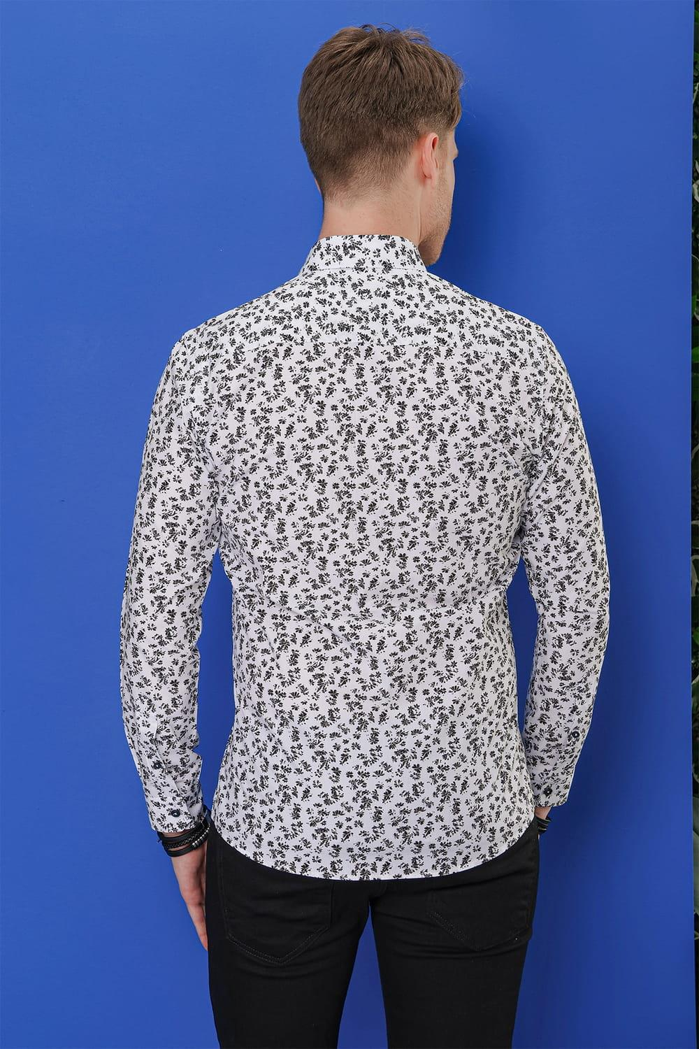 G 1546 Slim Fit Beyaz Klasik Gömlek