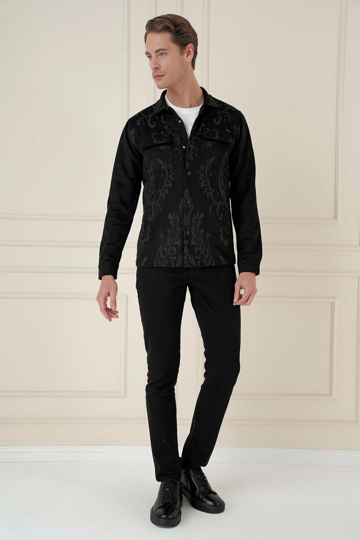 G 1578 Slim Fit Siyah Klasik Gömlek