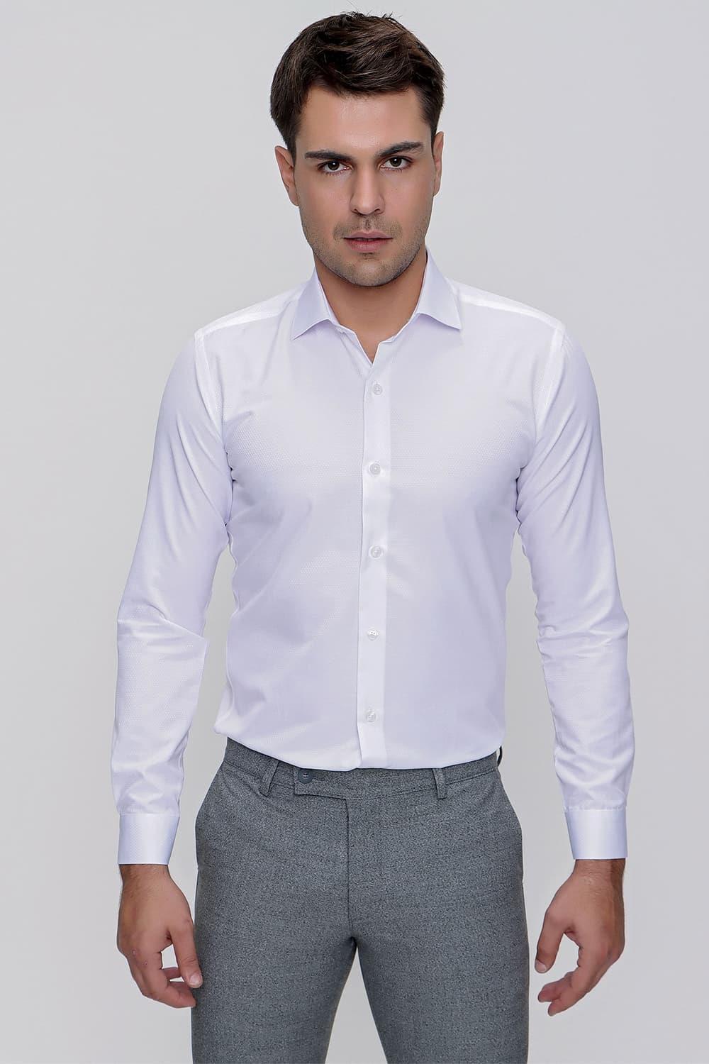 GK 626 Beyaz Klasik Gömlek