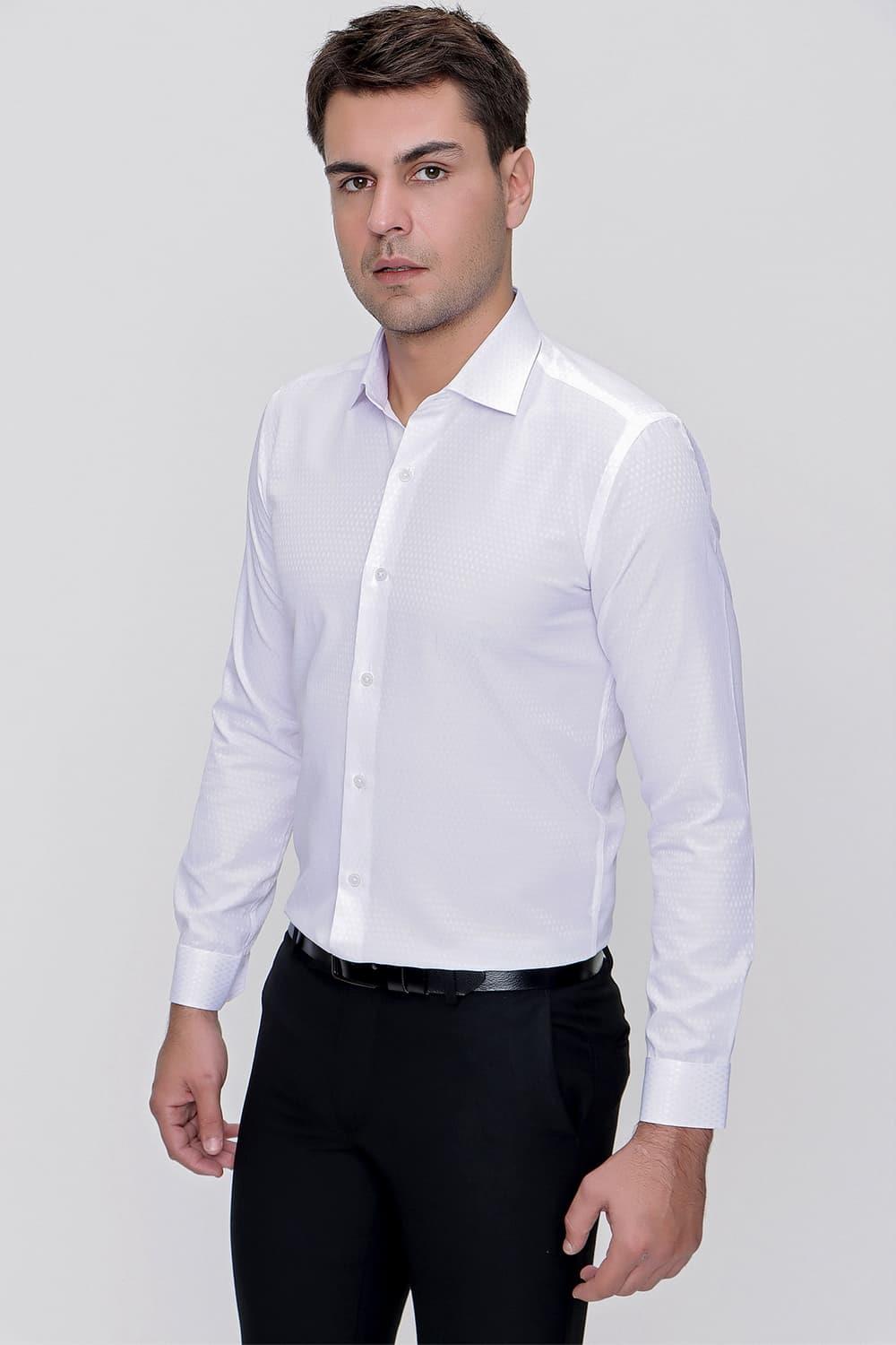 GK 627 Beyaz Klasik Gömlek