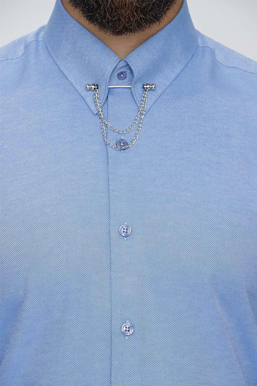 GK 647 Koyu Mavi Klasik Gömlek