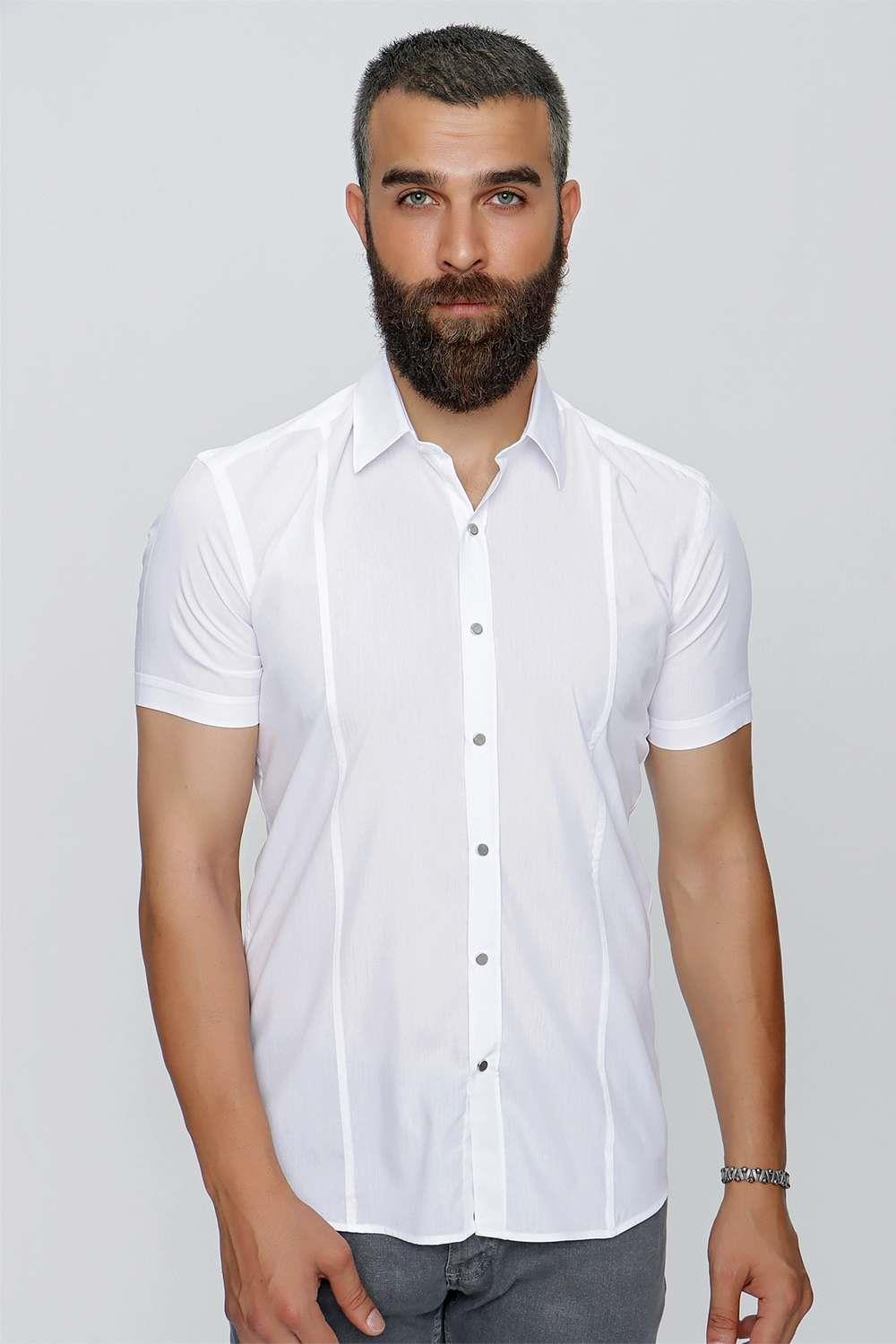 GK 659 Beyaz Klasik Gömlek