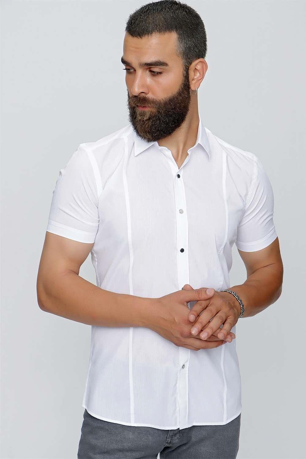 GK 659 Beyaz Klasik Gömlek