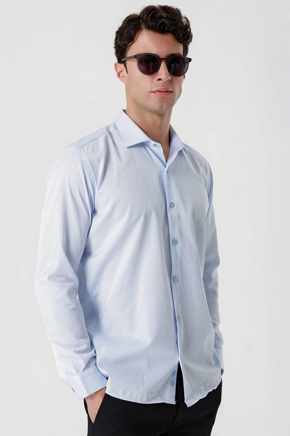 GK 677 Slim Fit Mavi Altro Gömlek