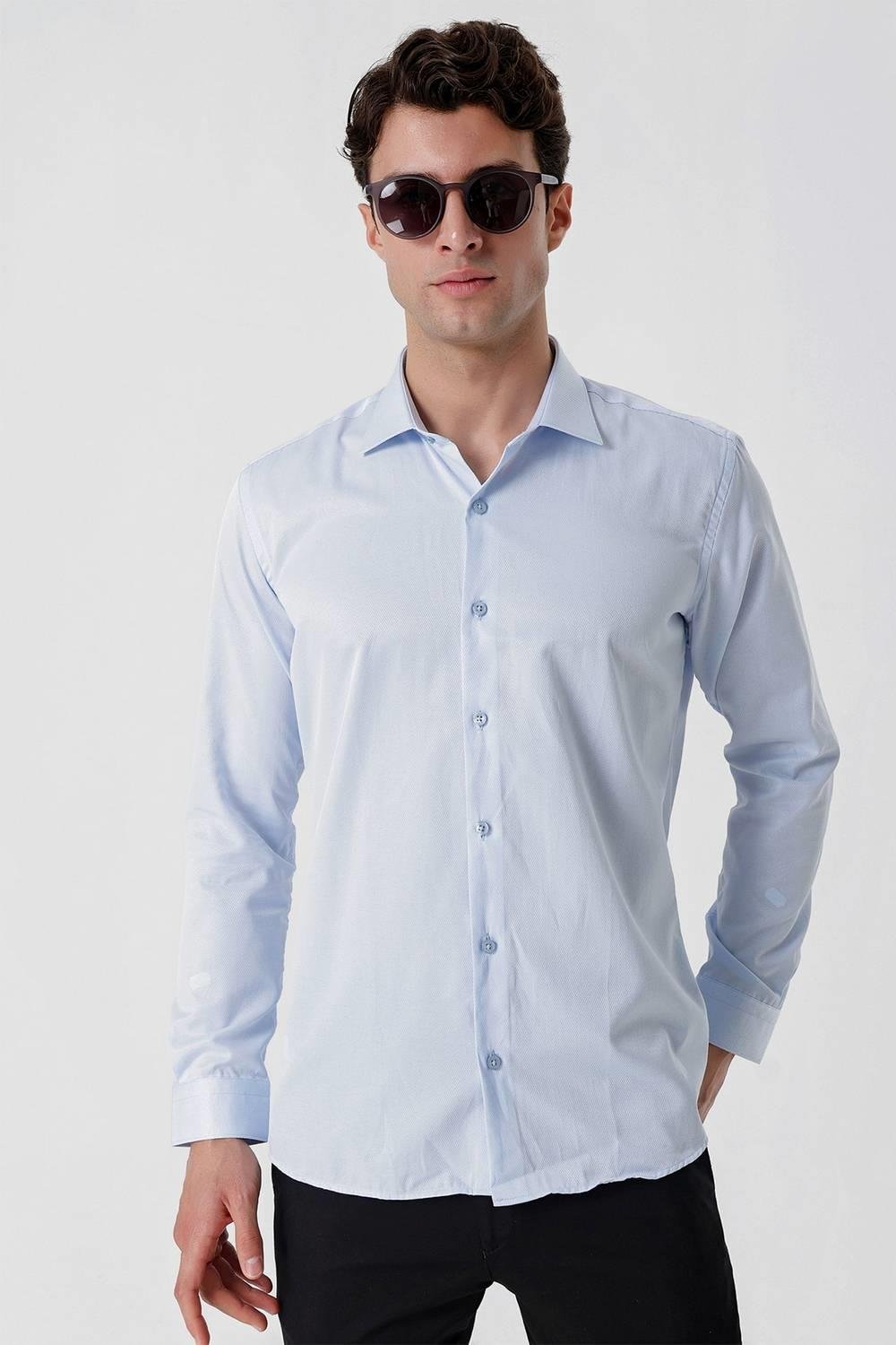 GK 677 Slim Fit Mavi Altro Gömlek