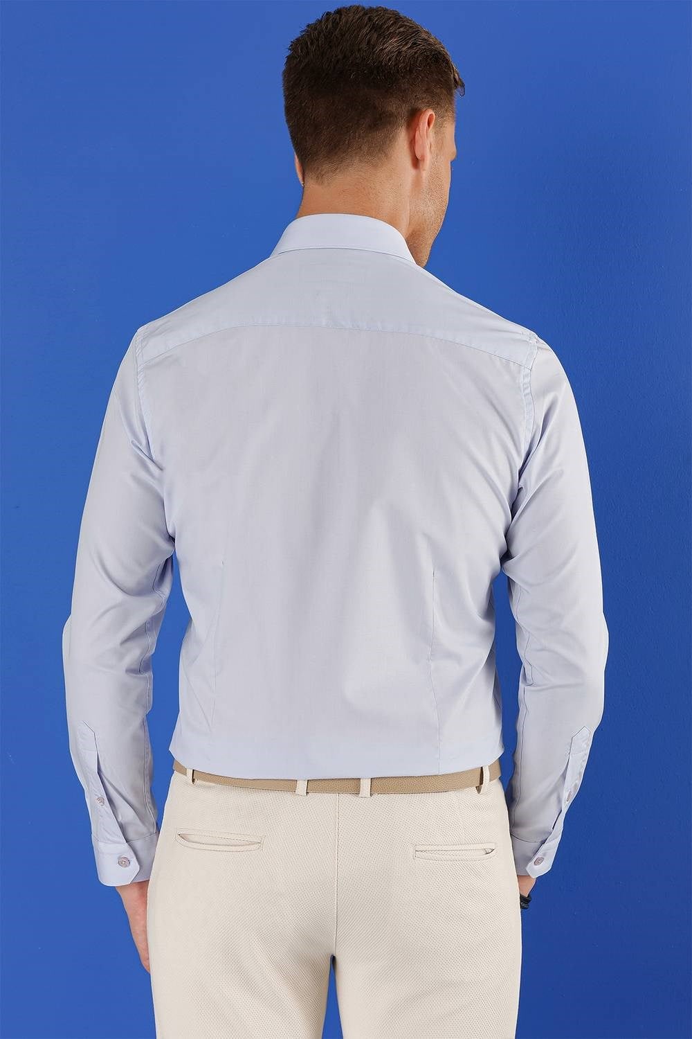 GK 683 Slim Fit Açık Mavi Klasik Gömlek