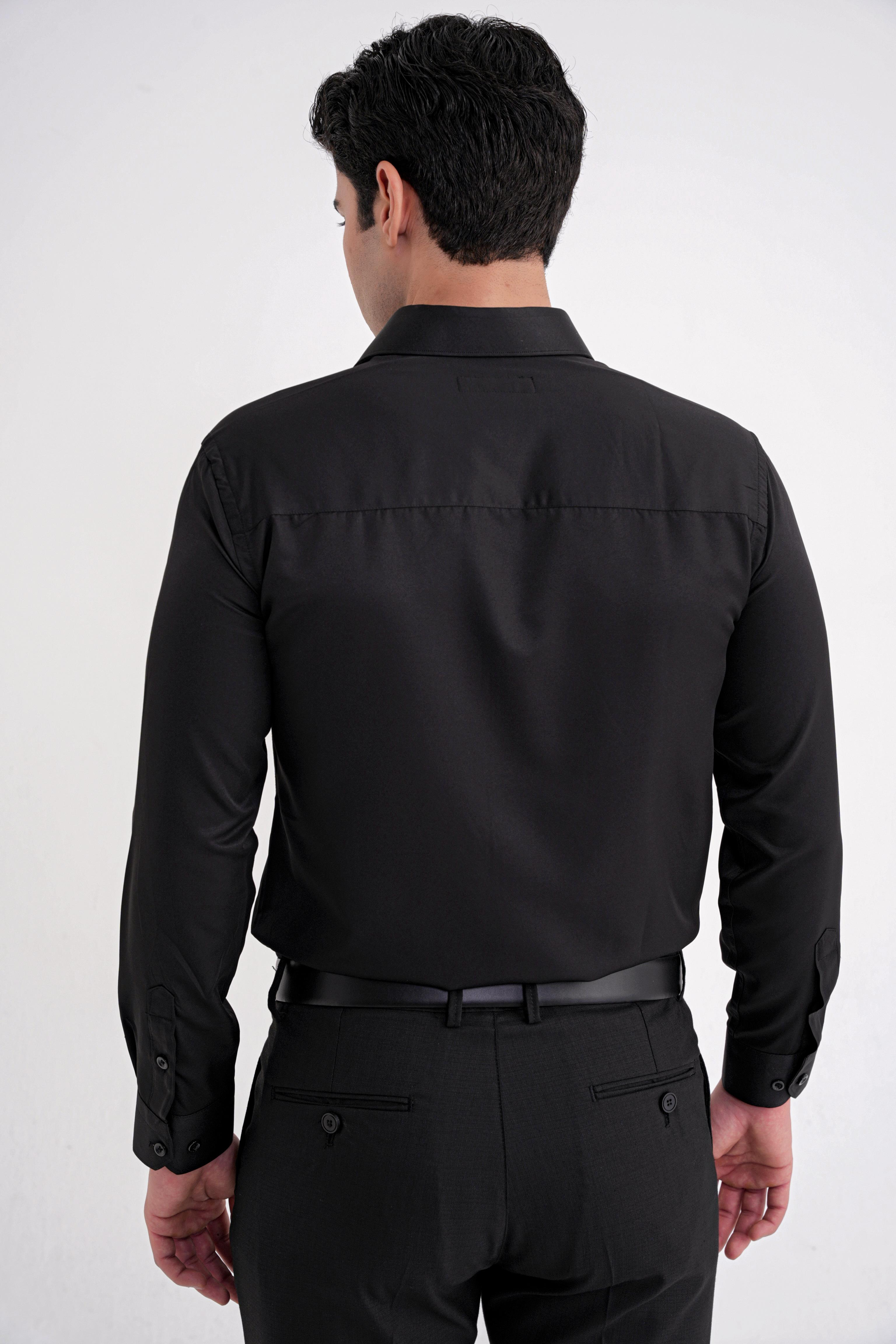 GK 756 GÖMLEK Slim SİYAH KLASİK