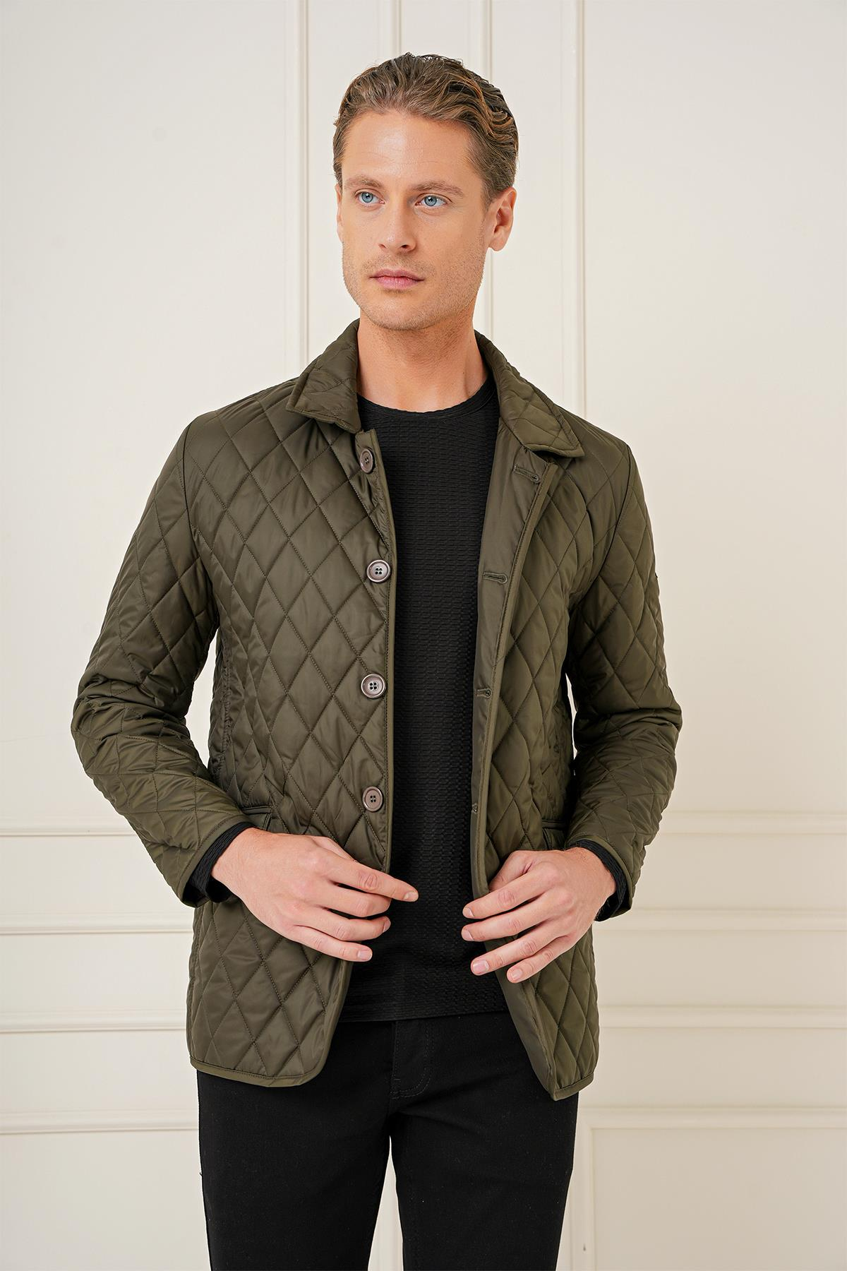 KA 081 Slim Fit Haki Spor Kaban