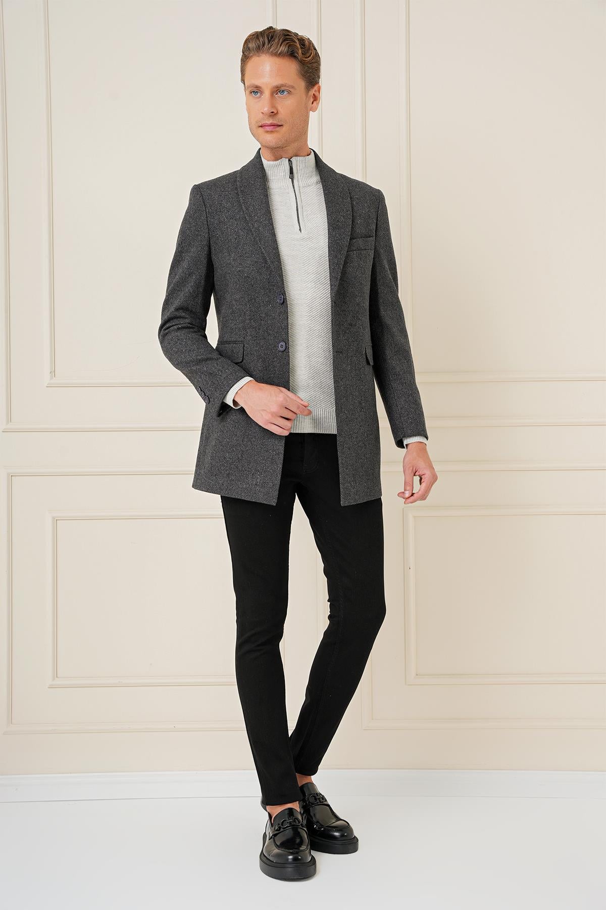 KA 084 Slim Fit Antrasit Spor Kaban