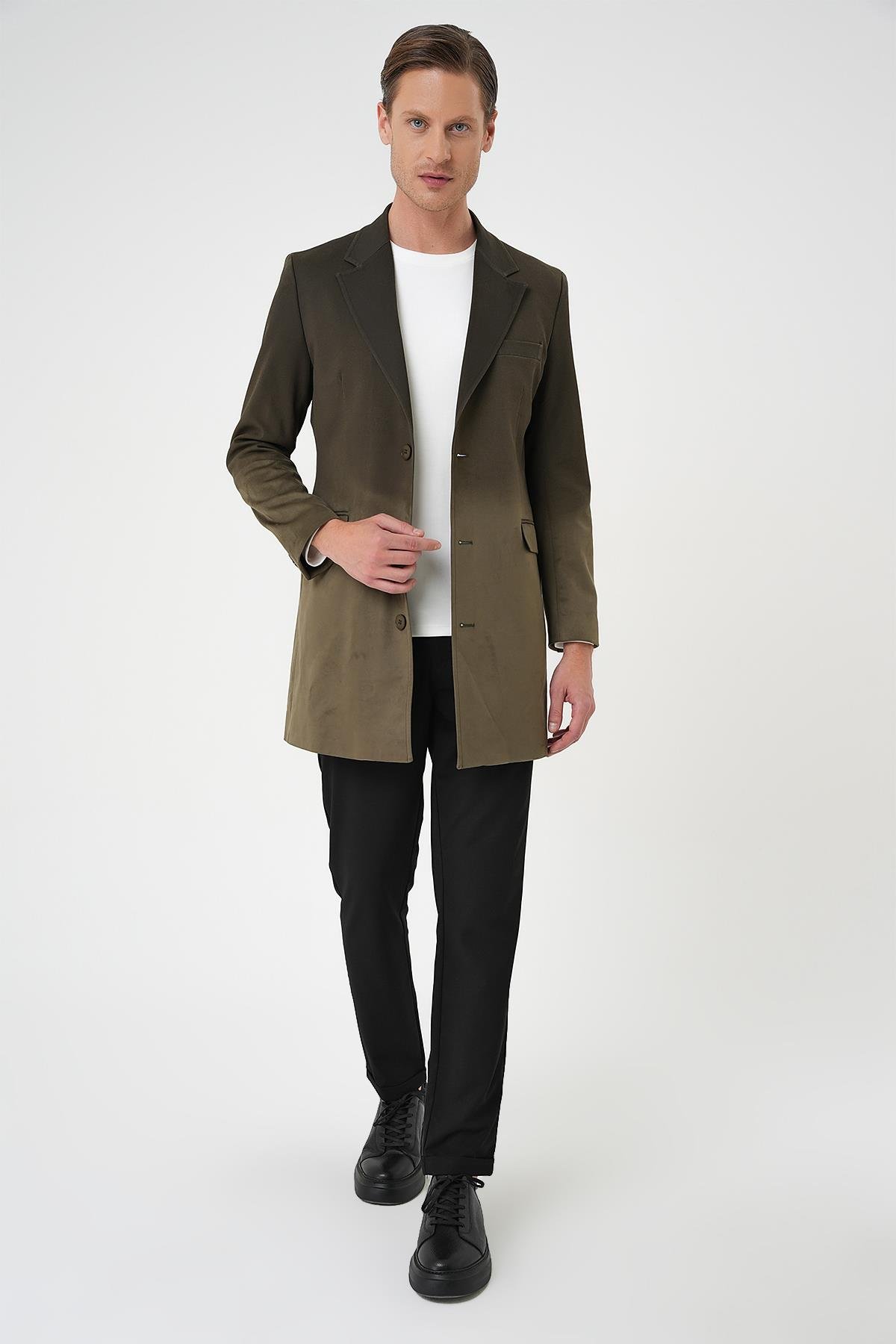 KA 088 Slim Fit Haki Spor Kaban