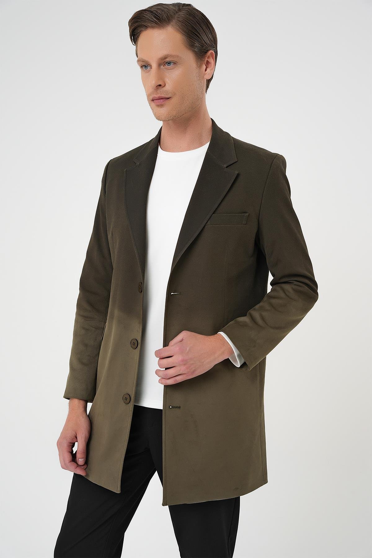 KA 088 Slim Fit Haki Spor Kaban