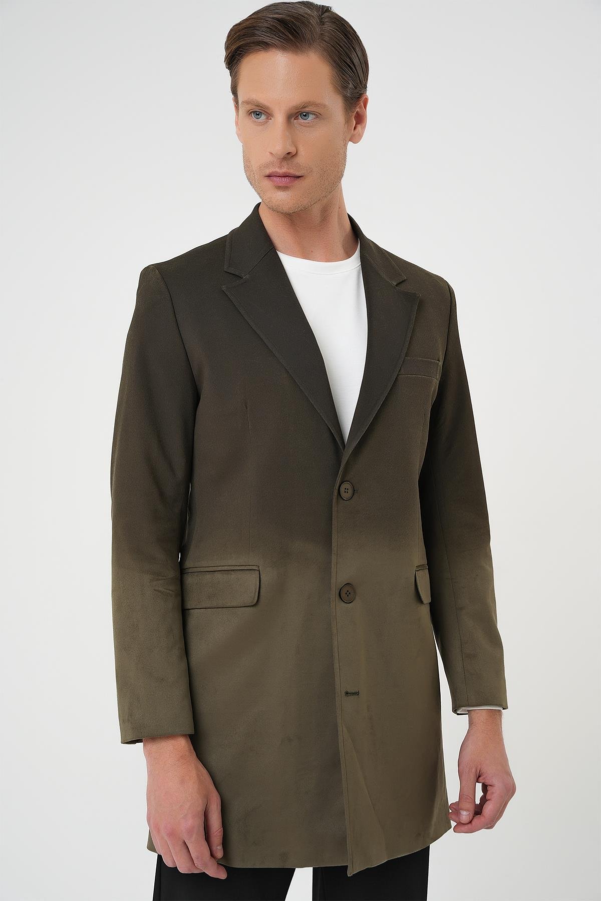 KA 088 Slim Fit Haki Spor Kaban