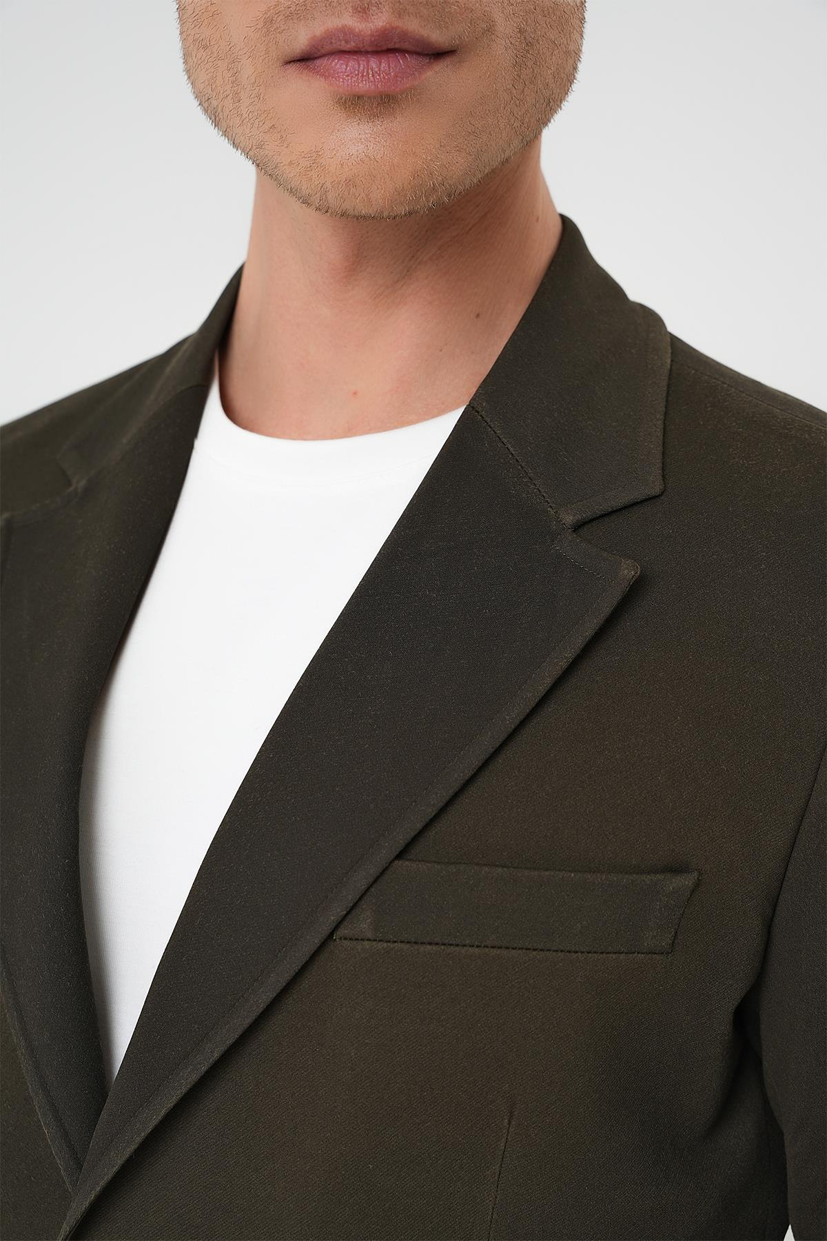 KA 088 Slim Fit Haki Spor Kaban