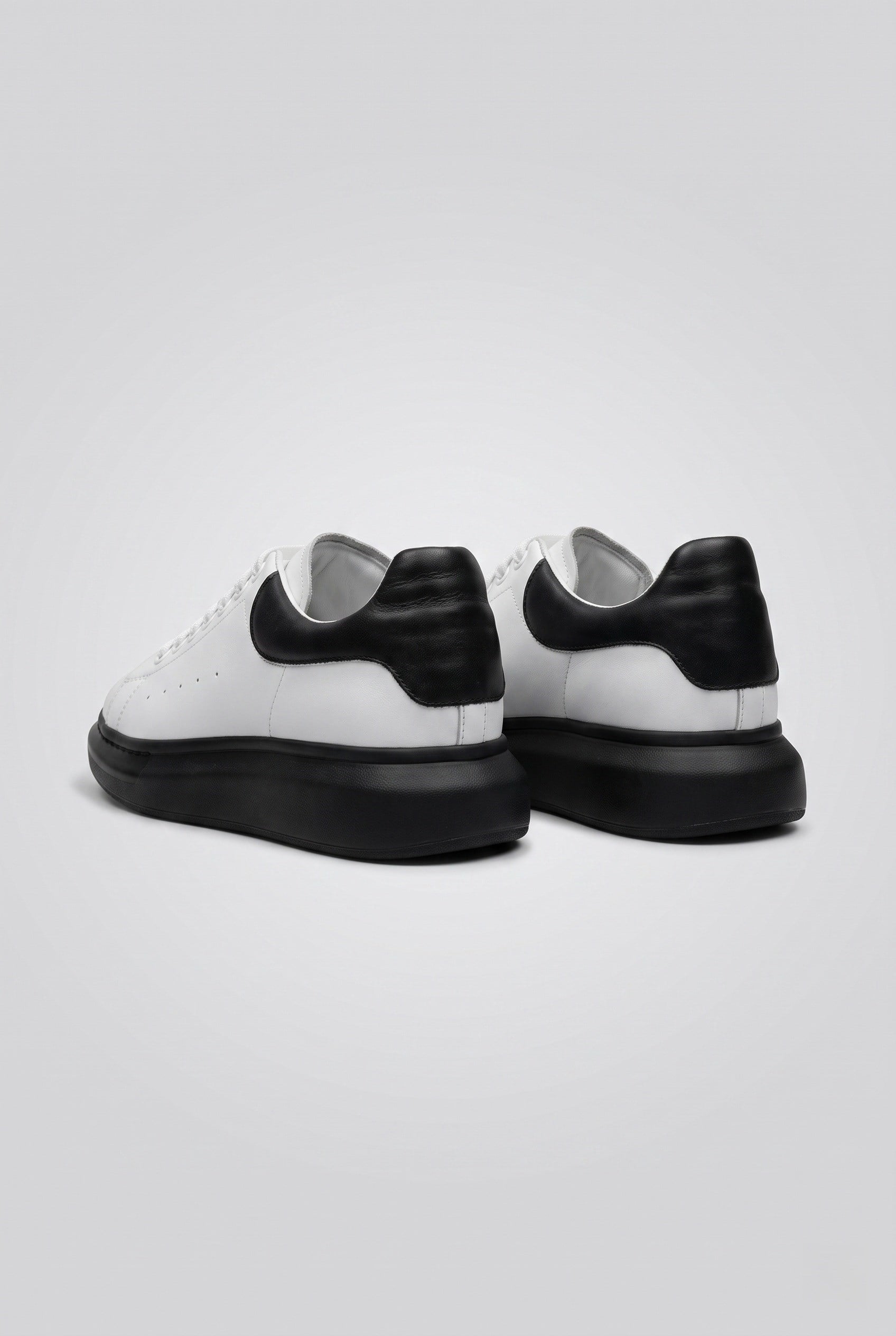 Kalın Eva Tabanlı Bağcıklı Çift Renk Beyaz Sneaker Ayakkabı 2026-12
