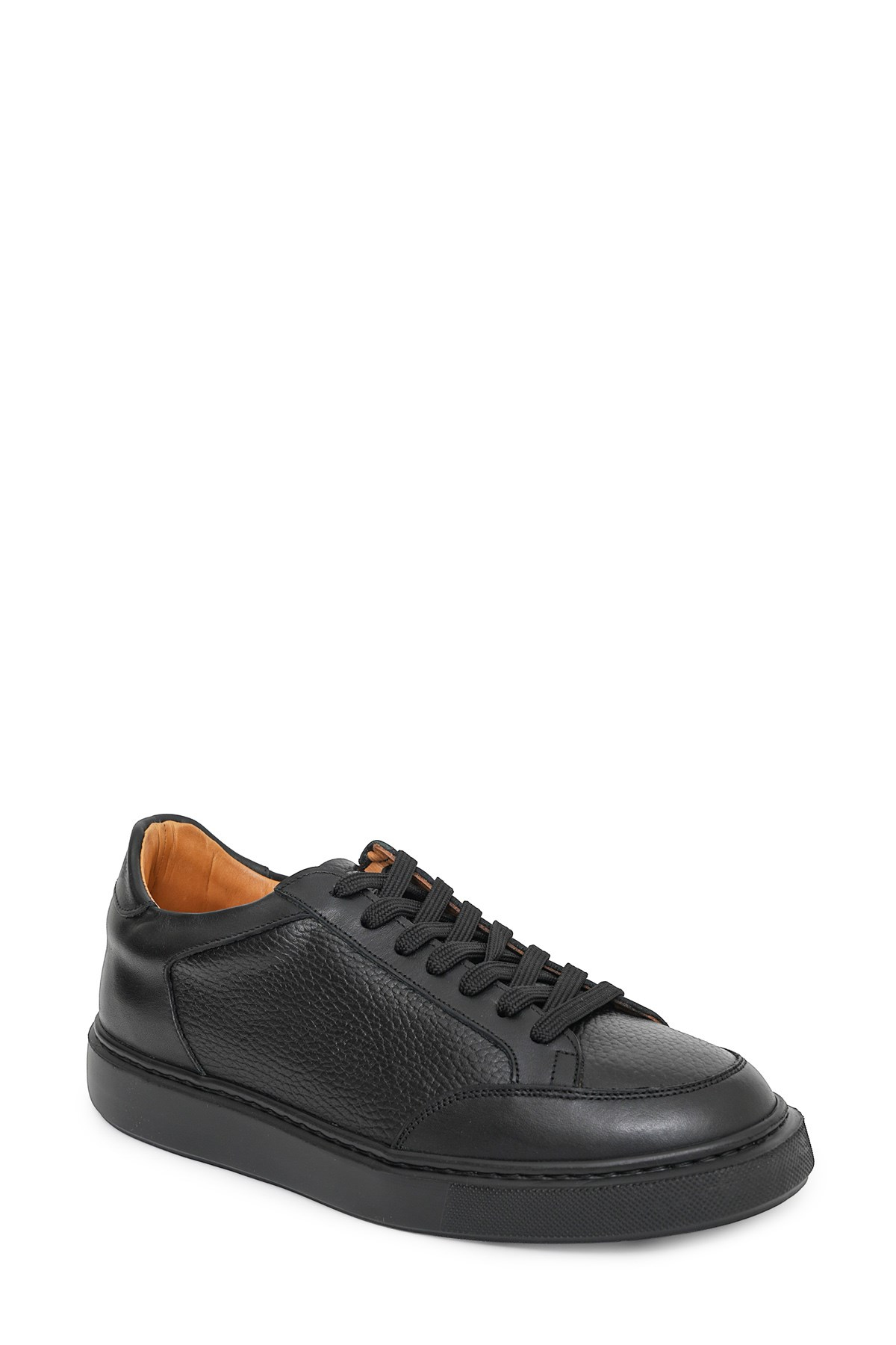 Kalın Eva Tabanlı Bağcıklı Siyah Sneaker Ayakkabı 2027-6