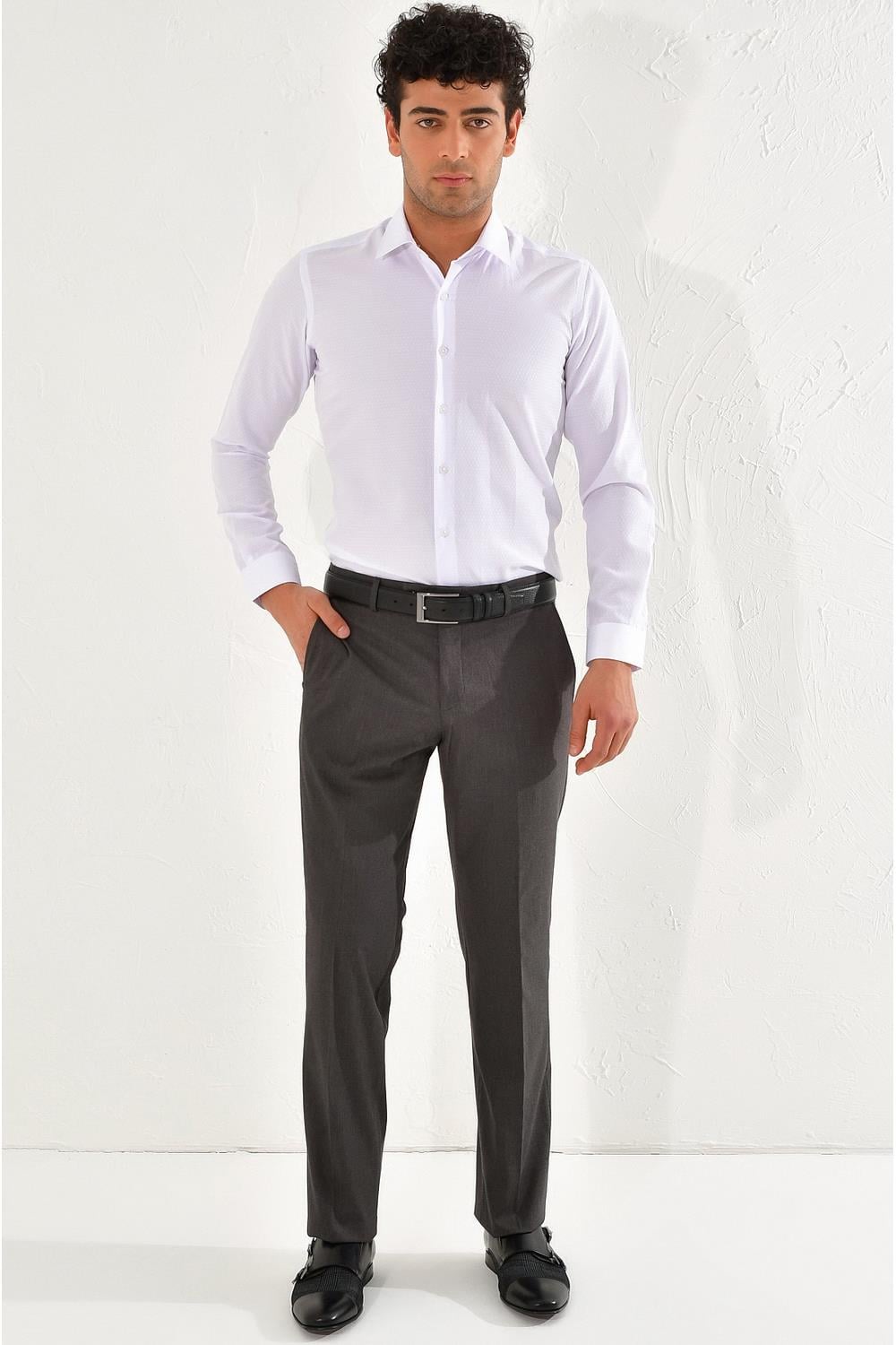 P 1067 REGULAR Regular Antrasit Klasik Pantolon
