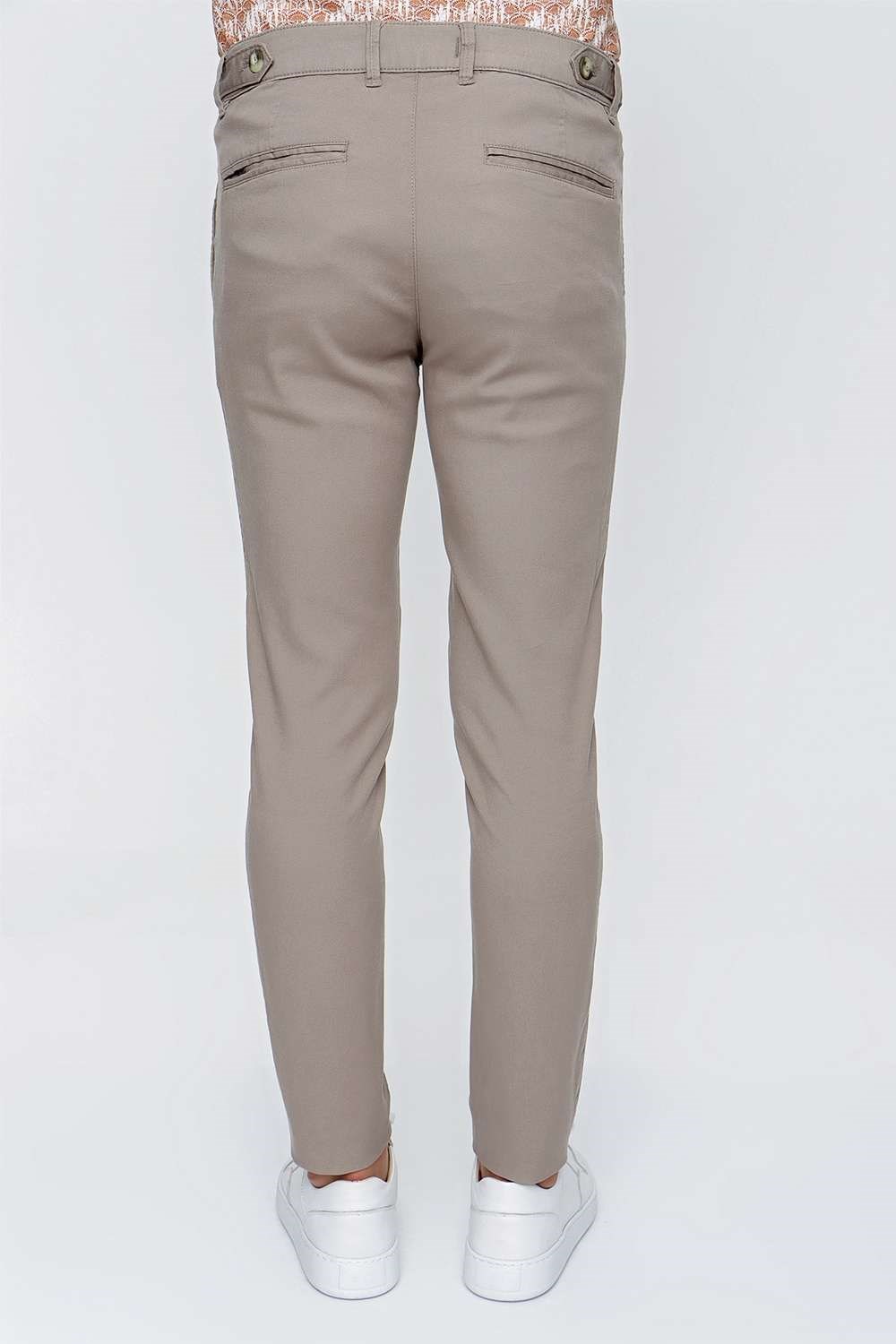 P 1093 Slim Fit Bej Spor Pantolon