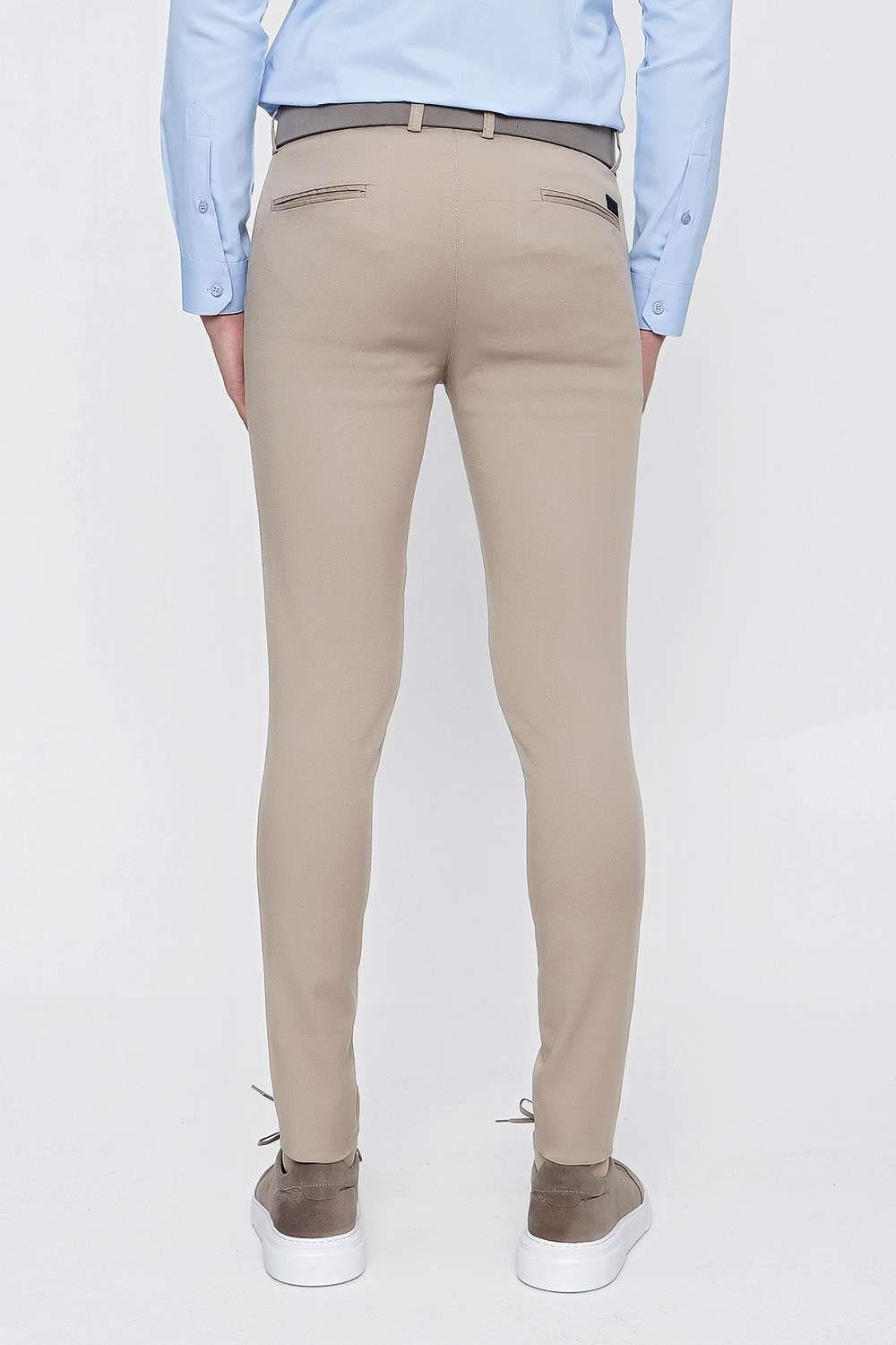 P 1100 Slim Fit Bej Spor Pantolon