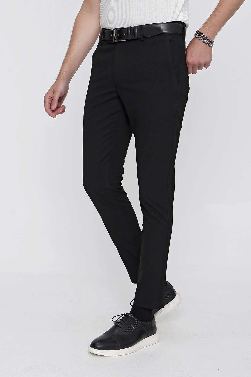 P 1102 Slim Fit Siyah Spor Pantolon