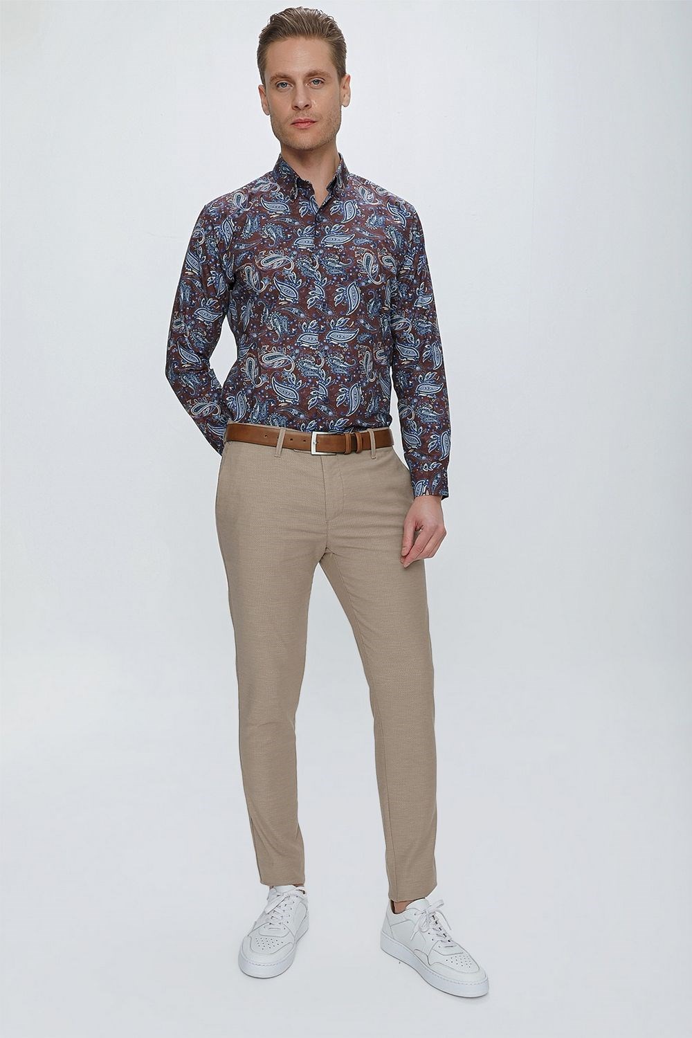 P 1111 Slim Fit Taba Spor Pantolon