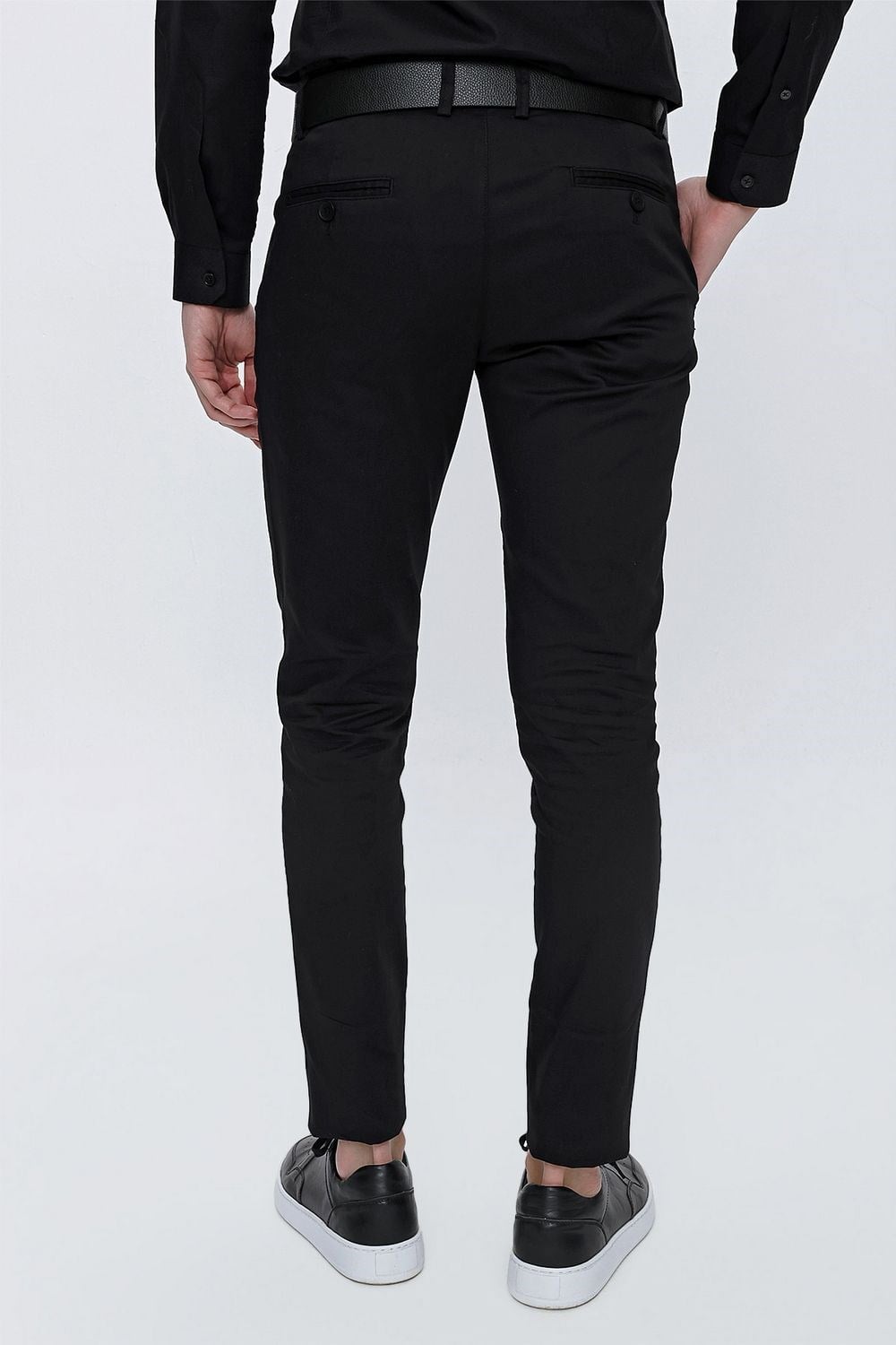P 1112 Slim Fit Siyah Spor Pantolon