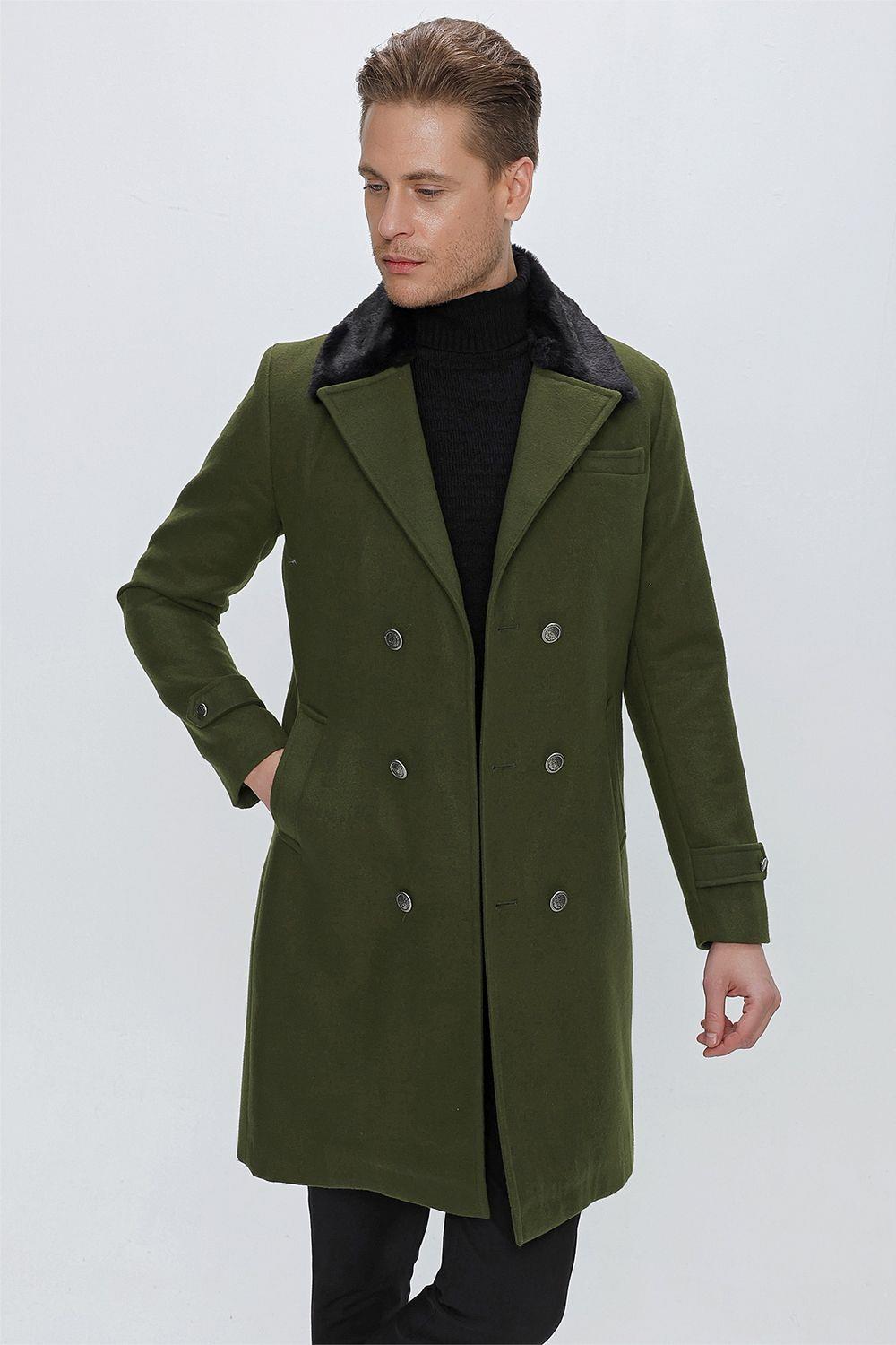 PLT 076 Yeşil Klasik Palto