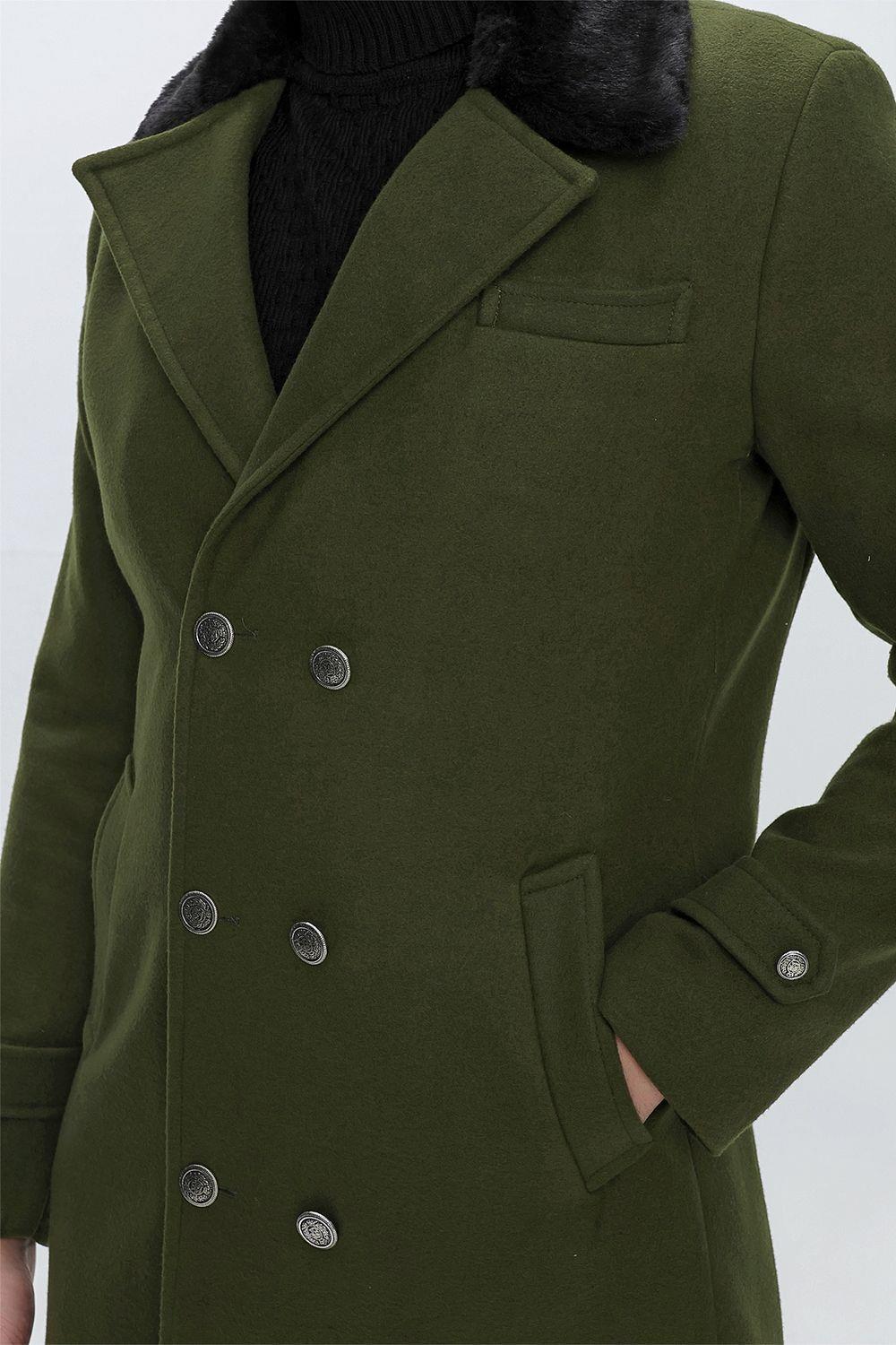 PLT 076 Yeşil Klasik Palto