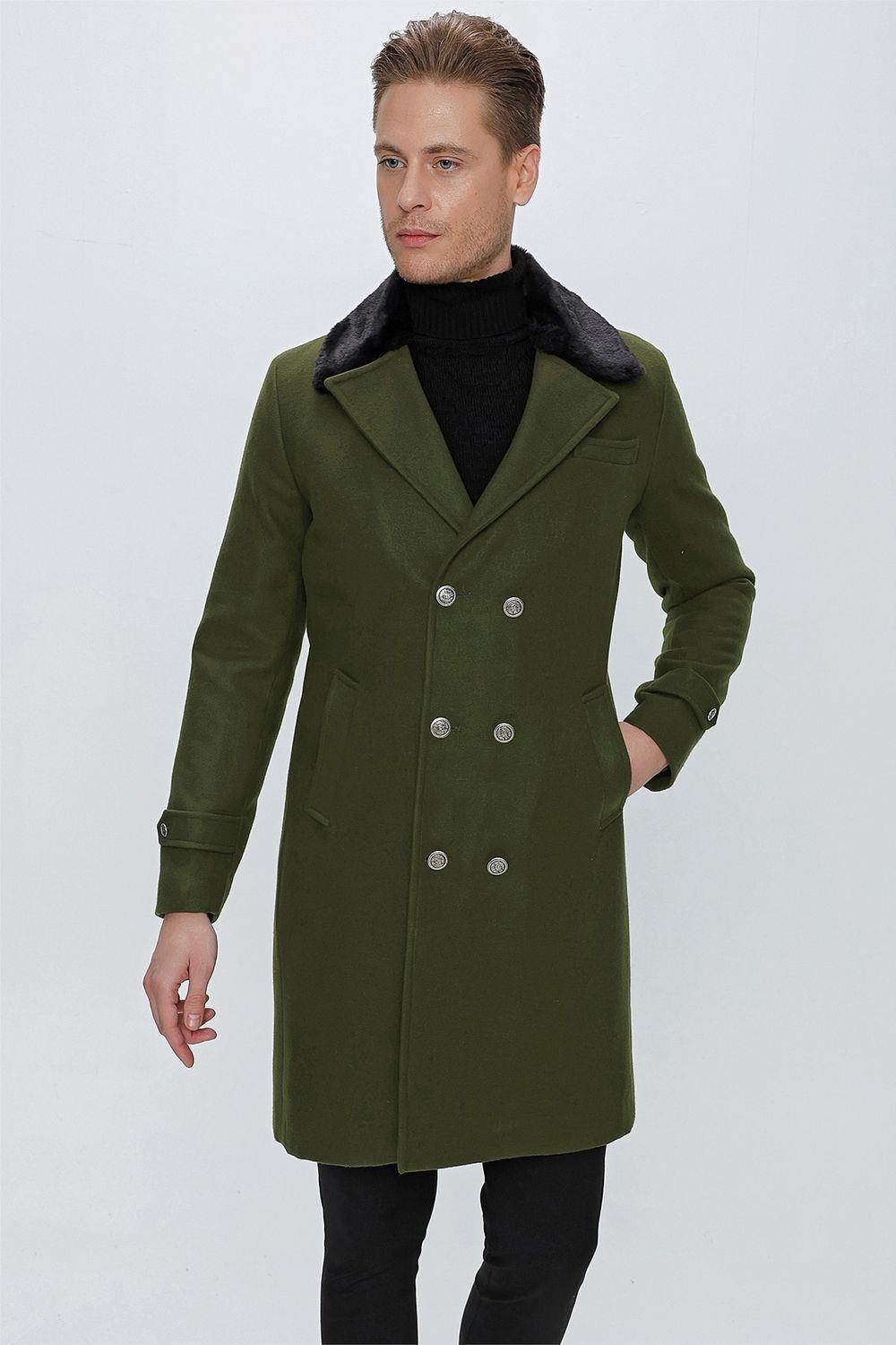 PLT 076 Yeşil Klasik Palto