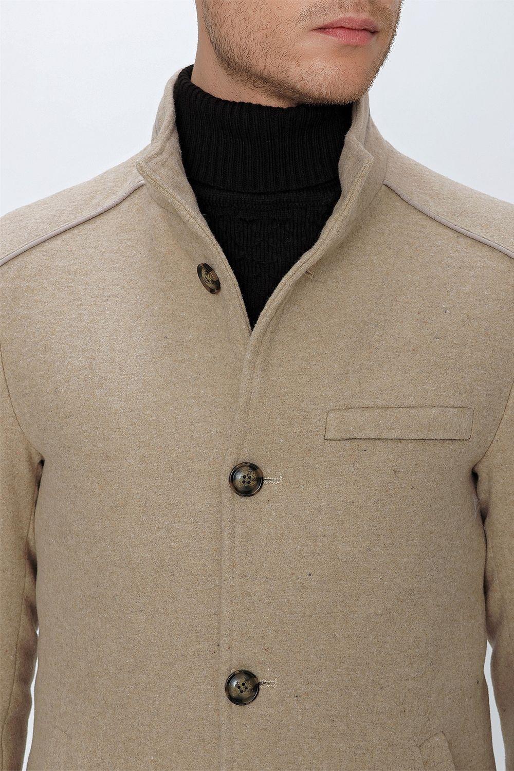 PLT 081 Bej Klasik Palto