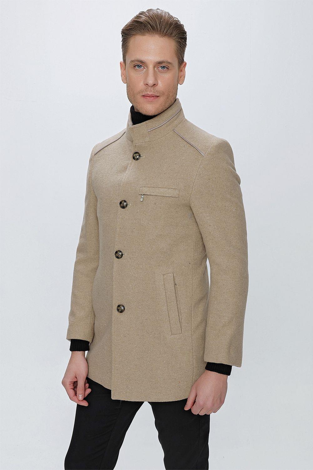 PLT 081 Bej Klasik Palto