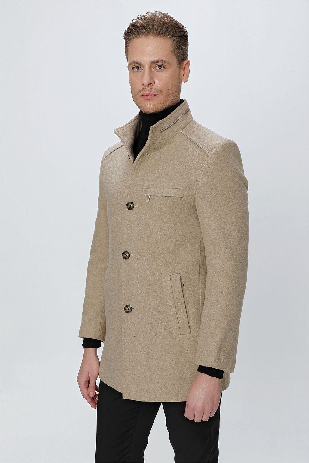 PLT 081 Bej Klasik Palto
