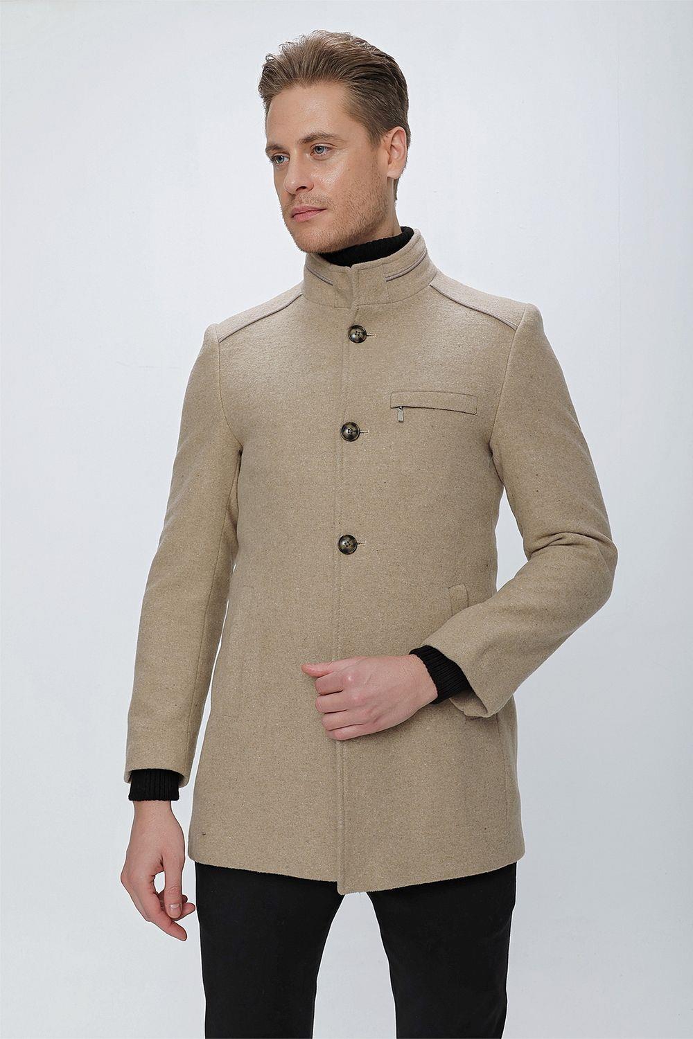 PLT 081 Bej Klasik Palto