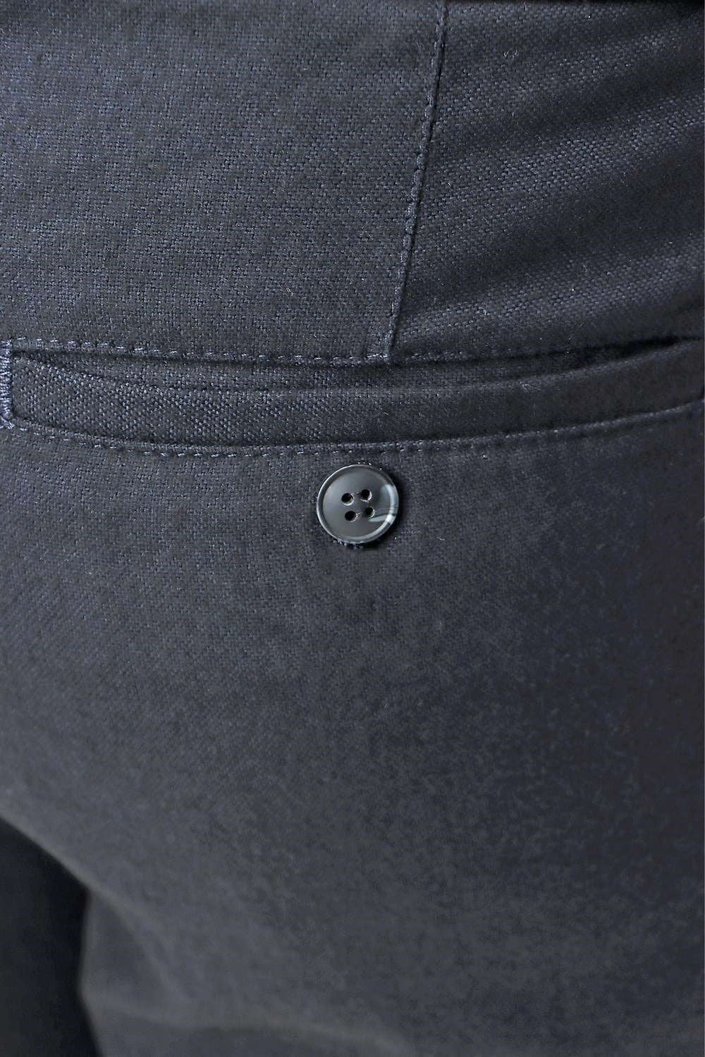 Rahat Kalıp Yan Cepli Esnek Pamuklu Koyu Siyah Gabardin Pantolon P 1104