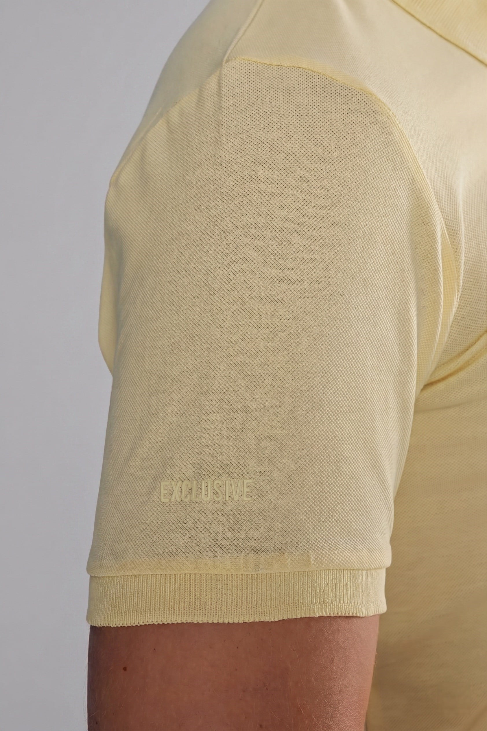 Slim Fit %100 Pamuk Düğmeli Sarı Polo Yaka Tişört Ts 845