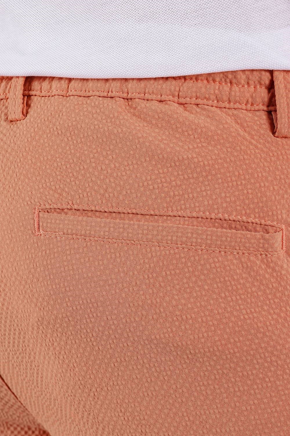 Slim Fit Beli Lastikli Gofre Kumaş Mercan Spor Pantolon P 1126